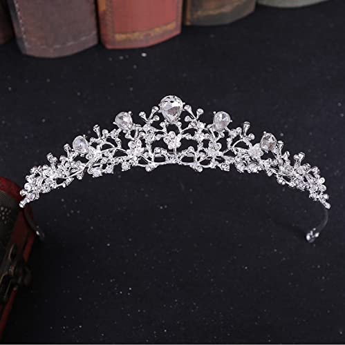 Haarschmuck Krone Tiaras for Frauen Prinzessin Krone Diadem Grün Blau Orange Strass Kopfschmuck Kopf Kristall Tiara Braut Hochzeit Haarschmuck Zubehör von YPOSPDD