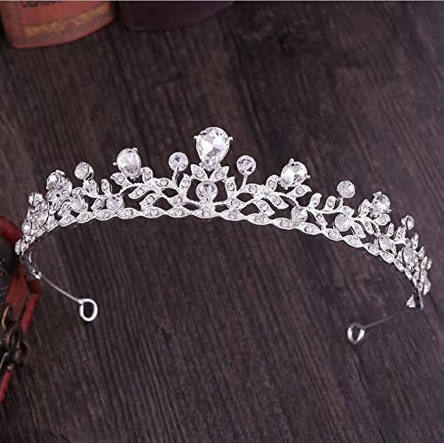 Haarschmuck Krone Tiaras for Frauen Prinzessin Krone Diadem Grün Blau Orange Strass Kopfschmuck Kopf Kristall Tiara Braut Hochzeit Haarschmuck Zubehör von YPOSPDD