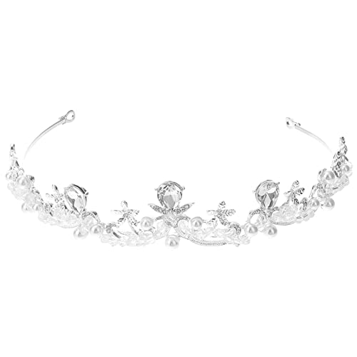 Haarschmuck for Mädchen, Hochzeit, Braut-Stirnband, Barockschmuck, Prinzessin-Kopfbedeckung, Kopfbedeckung, Tiaras, Haarschmuck for Frauen, Mädchen, Hochzeit, Halloween, Party, Mädchen-Stirnbänder (C von YPOSPDD