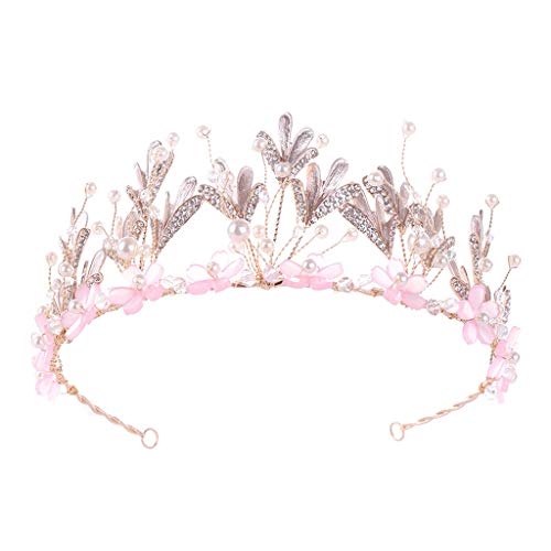 Handgemachte Braut Tiara Haarband Frauen Blume Tiara Krone Hochzeit Haarschmuck Zubehör von YPOSPDD