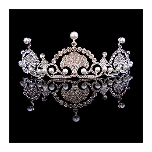 Königliche Strass Kristall Hochzeit Haarkrone Tiara Haarschmuck Krone Hochzeit Haarschmuck Braut Haarband von YPOSPDD