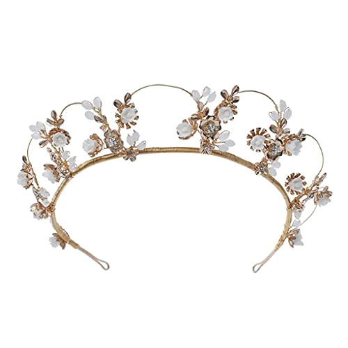 Kristall Braut Tiaras Krone Strass Festzug Diadem Stirnbänder Hochzeit Haarschmuck von YPOSPDD