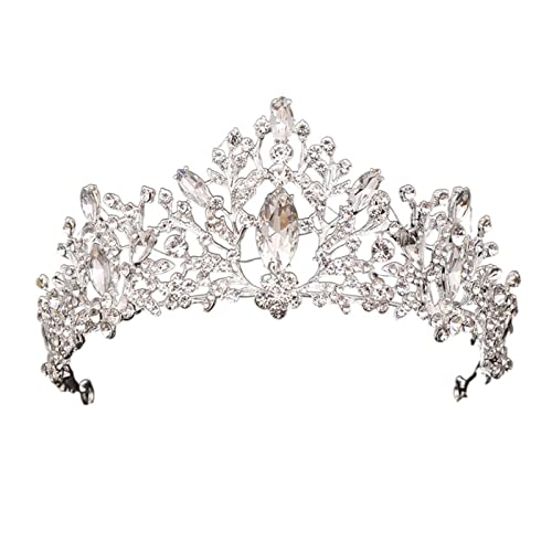 Kristall Tiaras und Kronen Strass Tiara Hochzeit Haarschmuck Hellgold Brautkrone Diadem Haarschmuck Geschenk (Size : 24) von YPOSPDD