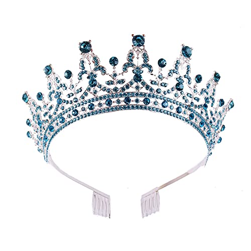 Kristallkrone und Tiara mit Kamm for Frauen, Braut, Hochzeit, Haarschmuck, Brautkronen, Tiaras, Hochzeit, Kopfschmuck, Damen-Diadem (Size : 23) von YPOSPDD