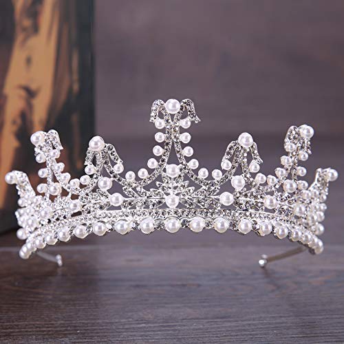 Kronen-Tiaras for Damen, Haarschmuck, exquisite Hochzeit, Braut-Kristall-Tiara, Kronen, Prinzessin, Königin, Festzug, Abschlussball, Strass-Tiara, Stirnband, Hochzeit, Haarschmuck, Krone von YPOSPDD