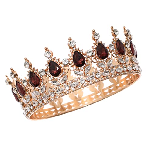 Labret Requisiten Tiaras Krone Stirnband Urlaub Frauen Zubehör Abschlussball Dekor Kronen Strass Rund Vintage Vollkopf Juwelenbesetzt Kostüm Geschenke Ornament for Strass Stirnbänder und von YPOSPDD