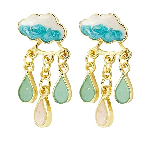 YPOSPDD Rainy Cloud Ringe Goldschmuck for Frauen Mädchen Handgezeichnete Emaille Ringe Schmuck Sterling Silber 2022 Ringe Damenschmuck (Color : Bu1, Size : One Size) von YPOSPDD