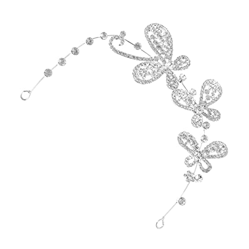 Schmetterling Strass Tiara Diamant Stirnband Strass Stirnband Haargummis Kinder Diamant Haarranke Schmetterlinge Haarband Strass Hochzeit Haarband Performance Stirnband Schmuck Edelstein von YPOSPDD