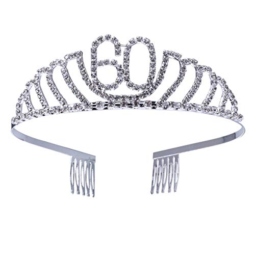 Stirnbänder for Mädchen, Stirnbänder for Mädchen, Schmuckset for 70. Geburtstag, Strass-Geburtstags-Tiara, 70. Geburtstag, 70. Geburtstag, Braut-Haarschmuck, Braut-Haarschmuck (Color : As Shown, Siz von YPOSPDD