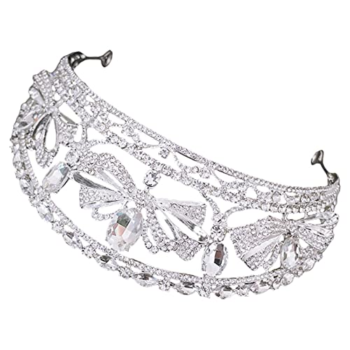 Strass-Krone, Strass-Kopfschmuck, Strass-Haarschmuck for Mädchen, Hochzeits-Requisite for Frauen, Braut-Kopfschmuck for Hochzeit, Braut, elegante Krone von YPOSPDD