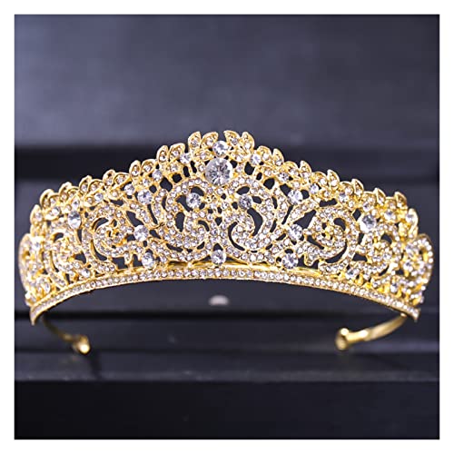 Vintage-Kristallkronen und Tiaras, Prinzessin, Abschlussball, Festzug, Diadem-Krone for Frauen, Braut, Hochzeit, Haarschmuck (Size : Rose gold) von YPOSPDD