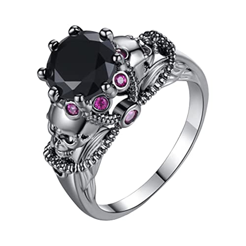 YPOSPDD Verlobungsringe for Frauen 2023_ Mode-Rosenring, voller Ring, Schmuck, Verlobungsblumenschmuck, Diamant (Color : Black, Size : 7) von YPOSPDD