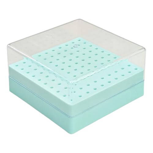 100-Loch-Nagelbohrer, organisierte Box, praktische Aufbewahrungsbox mit transparenten Abdeckungen für Maniküre-Werkzeuge, transparenter Deckel, Nagel-Bit-Organizer von YPREWY