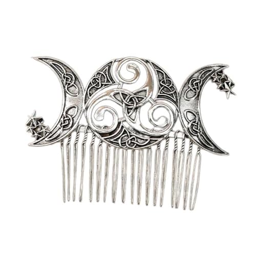 Auffälliger Mond-Haarschmuck mit hohlen Designs, bequeme Haarteile für den Alltag und besondere Anlässe von YPREWY