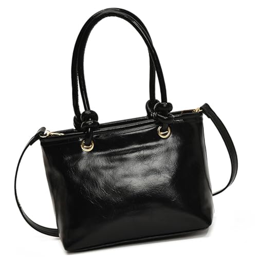 Damen-Beutel, einfarbig, Schultertasche, PU-Leder, koreanischer Stil, Umhängetasche, einfache Kuriertasche für den täglichen Gebrauch, einfache Schultertasche, einfarbig, Umhängetasche für den Alltag von YPREWY