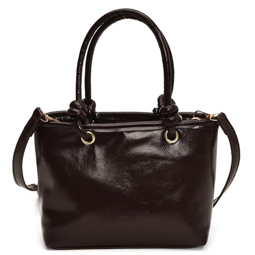 Damen-Beutel, einfarbig, Schultertasche, PU-Leder, koreanischer Stil, Umhängetasche, einfache Kuriertasche für den täglichen Gebrauch, einfache Schultertasche, einfarbig, Umhängetasche für den Alltag von YPREWY