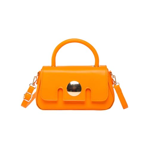 Damen-Handtasche mit Tragegriff oben, koreanischer Stil, PU-Leder, Umhängetasche, schlicht, klein, quadratisch, für den täglichen Gebrauch, Damen-Schultertasche, Top-Griff, PU-Lederhandtasche von YPREWY