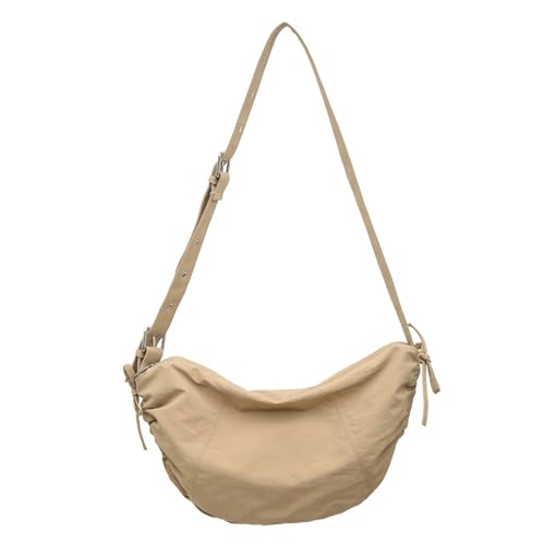 Damen-Umhängetasche, koreanischer Stil, Knödel, plissiert, einfarbig, Crossbody für Pendler, Alltag, Damen, Knödel, einfache Schulter, koreanischer Stil, Crossbody, Einkaufen, B, One Size von YPREWY