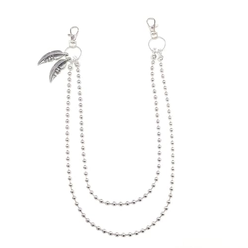 Edgy Rock Hosenkette, mehrschichtig, Metallperlen, Gürtel, Jeans, Hose, Kette für Egirl Eboy, cooler ästhetischer Schmuck, Gothic-Accessoires für Damen von YPREWY