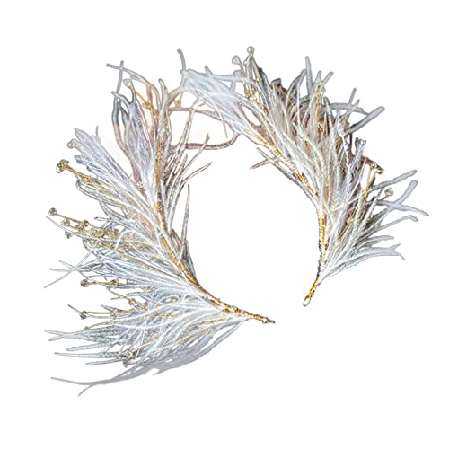 Haarspange für Damen, Feen-Tiara, Vintage-Stil, baumelnde Ohrringe/Stirnband, eleganter Kopfschmuck, Mädchen-Schmuck von YPREWY