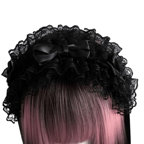 Modisches Spitzenhaarband, Schmetterlingsmuster, Kopfschmuck, Halloween-Haarband für den täglichen Gebrauch von YPREWY