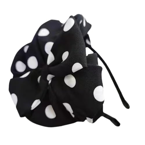 Schwarzer Seidenschal Haarband für Damen, Vintage-Stil, Kopfbedeckung, verspielter Haarreif für Abendgarderobe und Teepartys von YPREWY