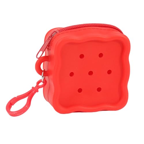 Tragbare Miniatur-Geldtasche mit Reißverschluss, Silikon-Aufbewahrungs-Organizer, Cartoon-Geldtasche für Frauen und Kinder, rot Tragbare Miniatur-Geldtasche mit Reißverschluss, Silikon-Aufbewahrungs-Organizer, Cartoon-Geldtasche für Frauen und Kinder, rot von YPREWY