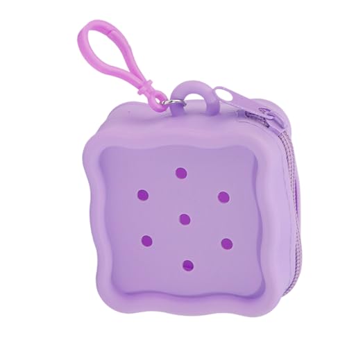 Tragbare Miniatur-Geldtasche mit Reißverschluss, Silikon-Aufbewahrungs-Organizer, Cartoon-Geldtasche für Frauen und Kinder, violett Tragbare Miniatur-Geldtasche mit Reißverschluss, Silikon-Aufbewahrungs-Organizer, Cartoon-Geldtasche für Frauen und Kinder, violett von YPREWY