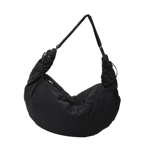 Umhängetasche im koreanischen Stil, für Damen, große Kapazität, Schultertasche, lässig, Kuriertasche, Knödel, Pendeln, trendige Schultertasche, große Kapazität, Crossbody-Shopping, Schwarz , One Size von YPREWY