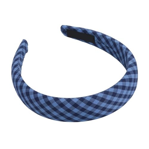 Verstellbares, blau kariertes Schwamm-Haarband mit eleganter Schleife, bequemer Haarschmuck für Mädchen und Frauen Verstellbares, blau kariertes Schwamm-Haarband mit eleganter Schleife, bequemer Haarschmuck für Mädchen und Frauen von YPREWY