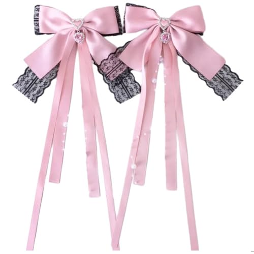 YPREWY 1 Paar Haarspangen mit Schleifen, einzigartige einfarbige Farben, modisches Haarteil, elegantes Accessoire für Damen von YPREWY