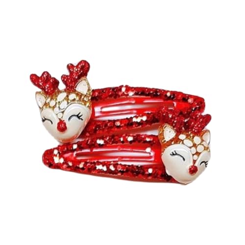 YPREWY 1 Paar schöne Weihnachts-Haarspangen für Damen und Mädchen, rutschfeste Designs, Haarspangen für Weihnachtsfeiern von YPREWY