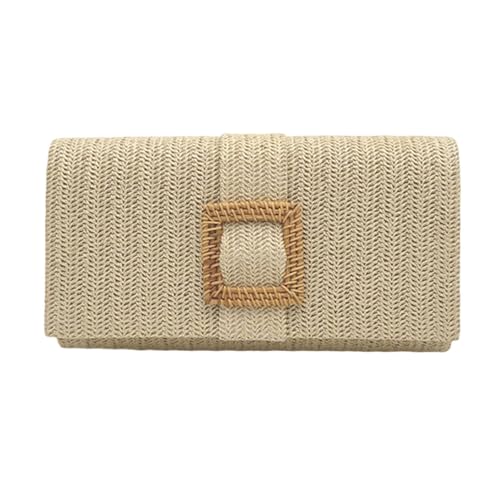 YPREWY All-matching Crossbody Bag For Women Envelope Handbag Straw Beach Bag Trendy Shoulder Handwoven Messengers Women Envelope Handbag All-matching Crossbody Straw Beach Shoulder, gold, One Size von YPREWY