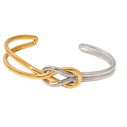 YPREWY Armband mit symbolischem Knoten, Edelstahl, verstellbare Öffnung, Schmuck für Damen und Herren, trendiges Accessoire, modernes Armband, Einheitsgröße, Wie beschrieben YPREWY Armband mit symbolischem Knoten, Edelstahl, verstellbare Öffnung, Schmuck für Damen und Herren, trendiges Accessoire, modernes Armband, Einheitsgröße, Wie beschrieben von YPREWY