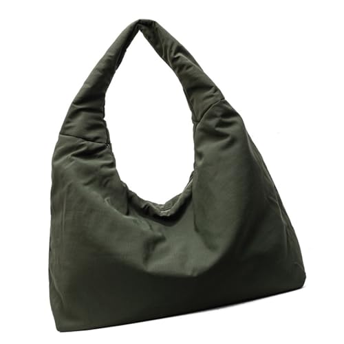 YPREWY Damen Nylon Umhängetasche mit geräumigem Innenraum Slouchy Taschen Casual Reise Handtasche Elegant Unterarm für Studenten Arbeit, grün, One Size von YPREWY