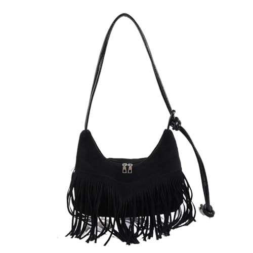 YPREWY Damen-Umhängetasche, trendig, große Kapazität, Achselquasten, Achselquasten, Pendeln, für den täglichen Gebrauch, Schulterquasten, Crossbody, Achselhöhle, große Kapazität, Achselhöhle, Schwarz von YPREWY