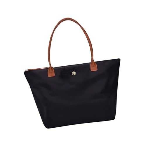 YPREWY Damentasche mit großem Fassungsvermögen, modische Handtasche, all-Matching-Griff oben, faltbar, Knödel, große Kapazität, Knödel für Damen, Handtasche, Tragegriff oben, Schwarz , One Size von YPREWY