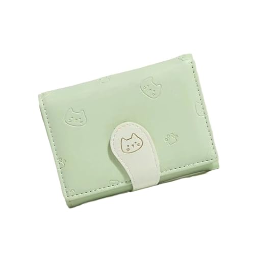 YPREWY Dreifach gefaltete Clutches Geldbörse Minimalistischer Kreditkartenhalter Damen Casual Geldbörsen Mode Geldbörsen Münze Bargeld Karten Taschen Geldbörsen Frauen Kurze Brieftasche, grün, Mass von YPREWY