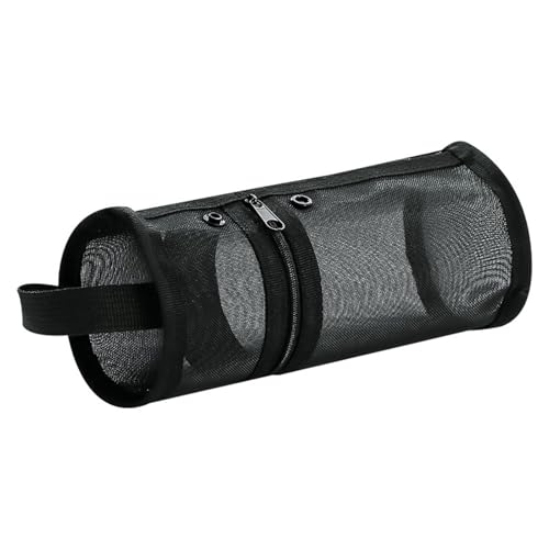 YPREWY Einfaches Federmäppchen, transparente Tasche, große Kapazität, Stiftetui, zylindrische Organizer für die Schule, zylindrische einfache Aufbewahrung für die Schule, Schwarz , Einheitsgröße von YPREWY