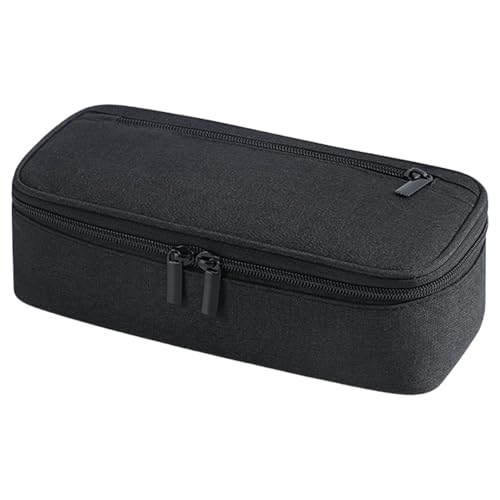 YPREWY Einfarbiges Federmäppchen, einfaches Etui, großes Fassungsvermögen, Stifte, Schule, Bürobedarf, einfarbig, große Kapazität, Etui für die Schule, Schwarz von YPREWY