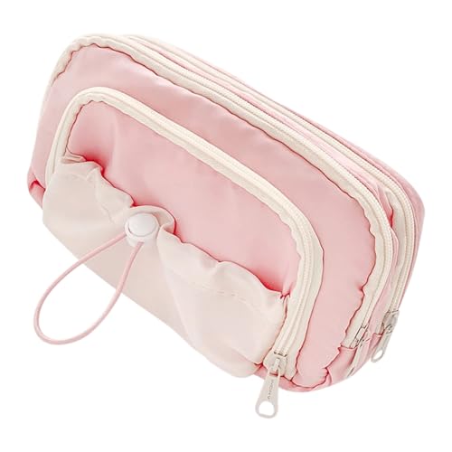 YPREWY Federmäppchen mit großem Fassungsvermögen, schöne ästhetische Stifttasche, mehrschichtiges Etui, Schule, Bürobedarf, mehrschichtige Organizer-Box, B, Mass Beauty von YPREWY