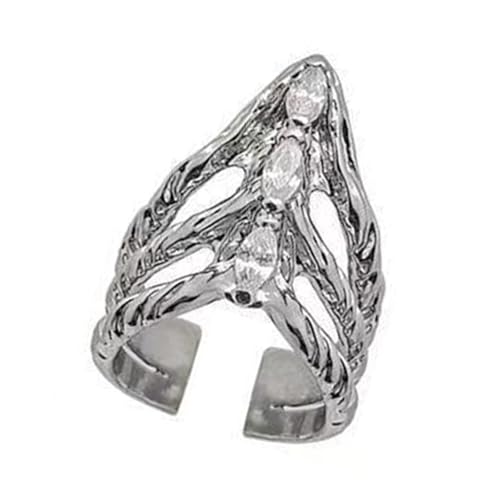 YPREWY Fingerspitzenringe, Bühnenauftritte, Schmuck, Metallstruktur, für verschiedene Anlässe, einschließlich Hochzeiten und Karneval, trendiges Damen-Accessoire, D, Wie beschrieben, Wie beschrieben von YPREWY