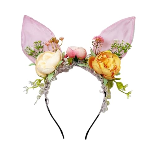 YPREWY Große Hasenohren-Haarreif, Blumen-Haarband, weibliches Anime-Haarband für Kinder und Jugendliche YPREWY Große Hasenohren-Haarreif, Blumen-Haarband, weibliches Anime-Haarband für Kinder und Jugendliche von YPREWY