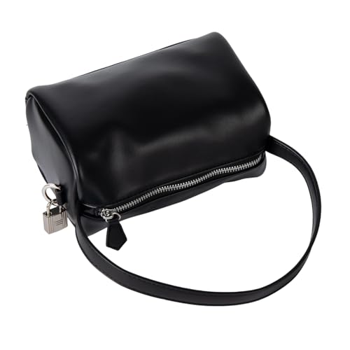 YPREWY Handtasche mit Tragegriff für Damen, stilvolle Kissen-Handtasche, Unterarmtaschen, PU-Arbeitstasche für Frauen, die Mode und Individualität suchen, Mehrzweck-Kissen-Handtasche, Schwarz , One von YPREWY