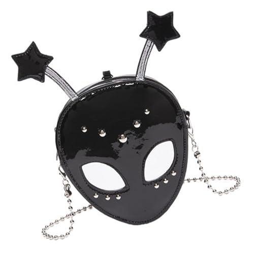 YPREWY Lässige Umhängetasche aus PU-Leder, Halloween-Umhängetasche, zarte Umhängetasche für Modebegeisterte, den täglichen Gebrauch und Partys, modische schwarze Umhängetasche, Schwarz , One Size von YPREWY