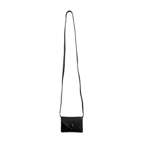 YPREWY Modische kleine Umhängetasche aus PU-Leder, stilvolle Reise-Geldbörse, Kartenhalter für Studenten und Arbeiter, Karten-Organizer, Schwarz , One Size von YPREWY