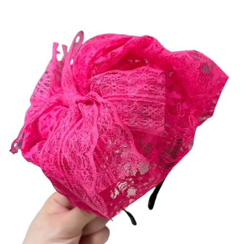 YPREWY Modisches Spitzen-Stirnband, Fascinator, Kopfschmuck, verstellbare Kopfbedeckung, Party-Haar-Accessoire, Dekoration für Abendveranstaltungen von YPREWY