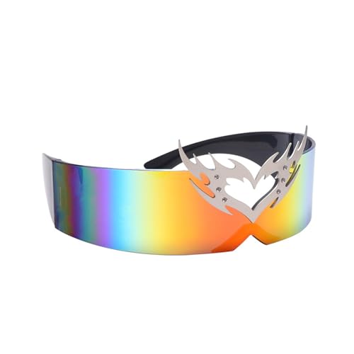 YPREWY Punk Styles Herz-Sonnenbrille mit UV400-Schutz, für Damen und Herren, Unisex, für den täglichen Gebrauch, Bühnenauftritte, farbe von YPREWY