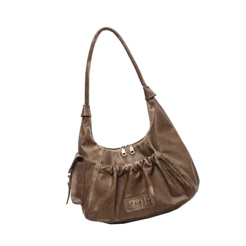 YPREWY Schultertasche für Damen, trendige Schultertasche, PU, Unterarm-Geldbörse, Clutches mit Reißverschluss, Knödel, Schultertasche für Damen von YPREWY