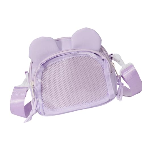 YPREWY Stilvolle Anime-Zubehörtasche mit reichlich Stauraum, Nylon-Schultertasche, lässige Crossbody-Tasche für Mode-Enthusiasten, modische Erwachsenentasche, hellviolett, One Size von YPREWY